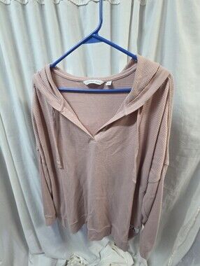Calvin Klein Jeans Waffle Knit Top - Dusty Pink